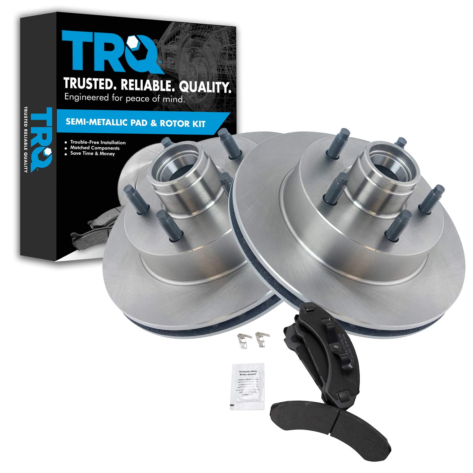 Brake Rotor Button TRQ Auto Automotive Brake Pad & Rotor Kit Front for Aerostar Ranger ...