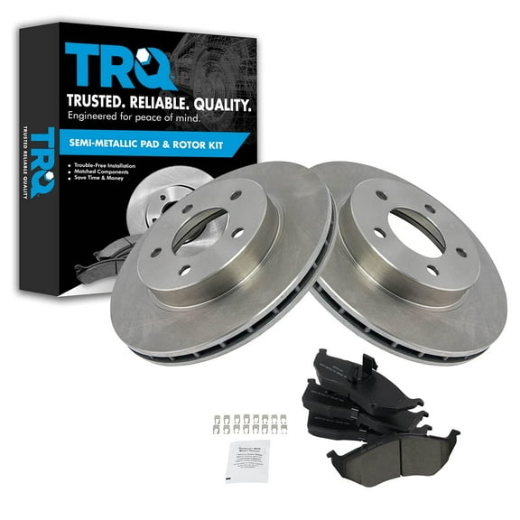 TRQ Front Brake Pad & Rotor Kit Brake Pads Brake Rotor Semi-Metallic Fits Select 1993-1994 Chrysler Concorde 1994-1997 LHS 1994-1996 New Yorker 1993-1997 Dodge Intrepid Eagle Vision