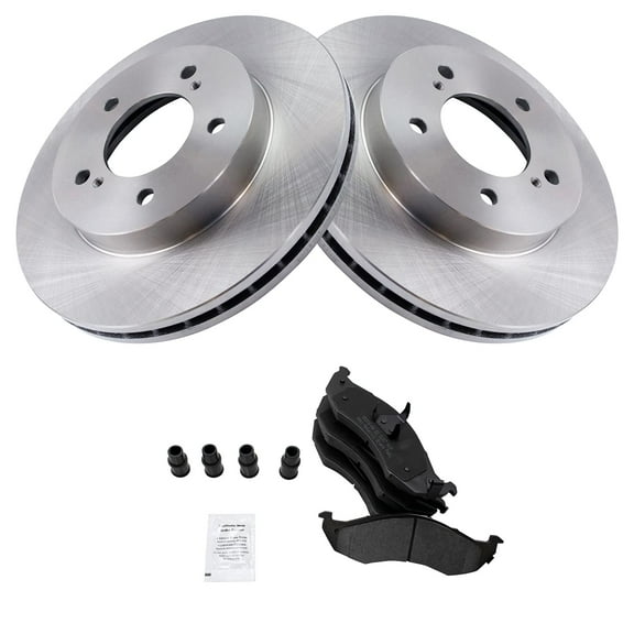 TRQ Front Brake Pad & Rotor Kit Brake Pads Brake Rotor Semi-Metallic Fits Select 1993-2002 Mercury Villager Nissan Quest