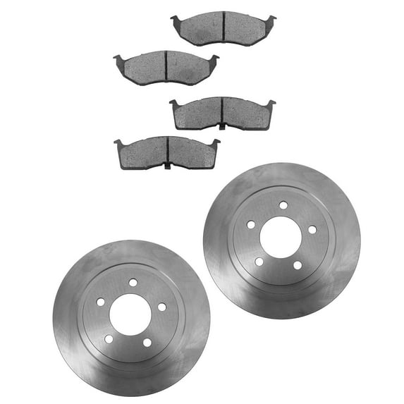 TRQ Front Brake Pad & Rotor Kit Brake Pads Brake Rotor Semi-Metallic Fits Select 1999-2004 Chrysler 300M 1998-2004 Concorde 1999-2001 LHS Dodge Intrepid