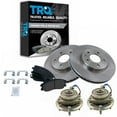 thumbnail image 1 of TRQ Front Brake Pad & Rotor Kit Brake Pads Brake Rotor Wheel Hub Bearing Assembly Ceramic Fits Select 2007-2009 Chevrolet Equinox Pontiac Torrent 2008-2010 Saturn Vue Suzuki XL-7, 1 of 6