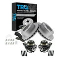 thumbnail image 1 of TRQ Front Brake Pad & Rotor Kit Brake Pads Brake Rotor Wheel Hub Bearing Assembly Ceramic Premium G-Coated Fits Select 2002-2005 Ford Excursion 2003-2004 F-250 Super Duty F-350 Super Duty, 1 of 6