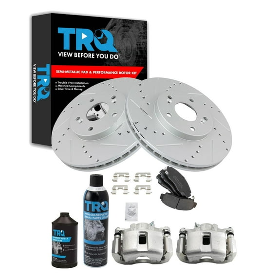 TRQ Front Brake Pad & Rotor Kit Fits 1999-2008 Acura 2003-2010 Honda