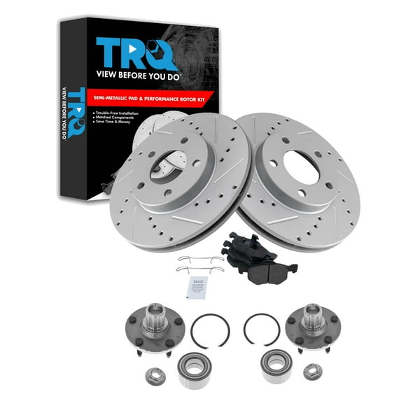 TRQ Front Brake Pad & Rotor Kit Fits Select 01-07 Ford 01-04 Mazda 05-07 Mercury