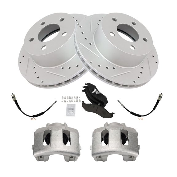 TRQ Front Brake Pad & Rotor Kit Fits Select 1990-1999 Jeep