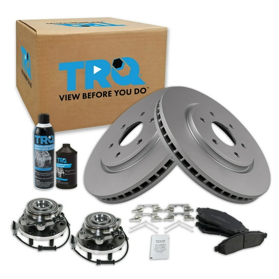 TRQ Front Brake Pad & Rotor Kit Semi-Metallic Fits 2005-2019 Nissan Frontier 2005-2012 Pathfinder 2005-2015 Xterra 2009-2012 Suzuki Equator