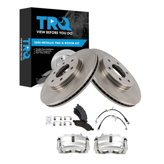 TRQ Front Brake Pad & Rotor Kit Semi-Metallic Fits 2006-2009 Chevrolet Trailblazer 2008-2009 Saab 9-7x