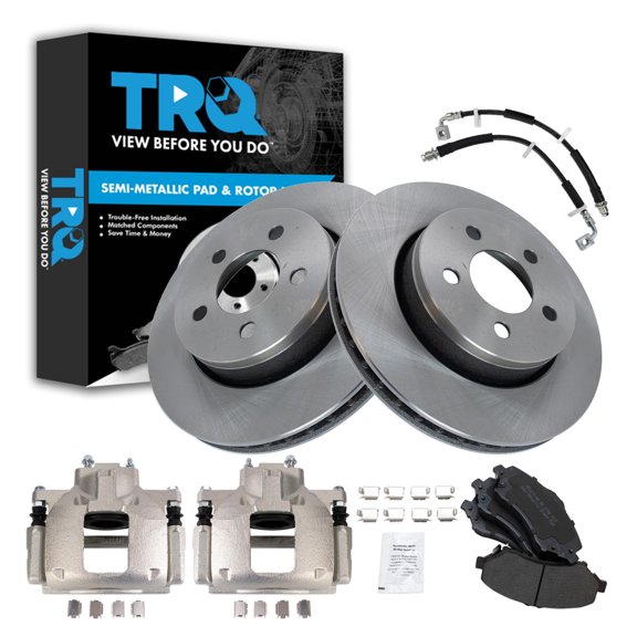 TRQ Front Brake Pad & Rotor Kit Semi-Metallic Fits 2007-2011 Dodge Nitro 2008-2012 Jeep Liberty