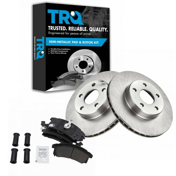 TRQ Front Brake Pad & Rotor Left & Right Kit Fits Select Pontiac Chevy Olds GM