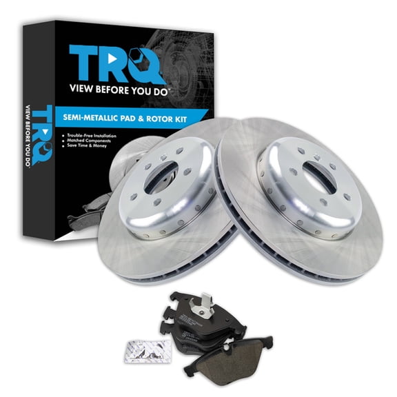 TRQ Front Brake Pad and Rotor Set Semi Metallic Vented Rotors Fits 2011-2016 BMW 535i 535i xDrive 535d 535d xDrive 640i 640i Gran Coupe 640i xDrive 640i xDrive Gran Coupe ActiveHybrid 5
