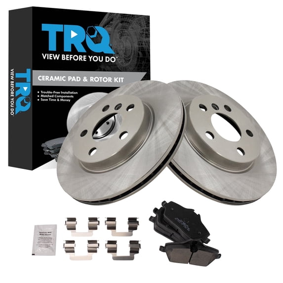TRQ Front Brake Pad and Rotor Set Ceramic Fits 2014-2018 2020-2021 Mini Cooper