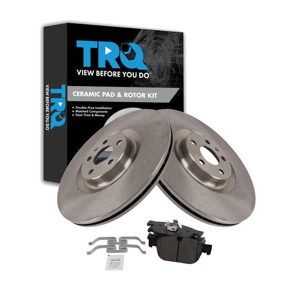 TRQ Front Brake Pad and Rotor Set Ceramic Fits 2016-2021 Volvo XC90