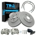 thumbnail image 1 of TRQ Front Brake Pad and Rotor Set Semi Metallic Coated Rotors Calipers Fits 2006-2012 2017-2018 Toyota RAV4, 1 of 5