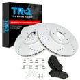 thumbnail image 1 of TRQ Front Brake Pad and Rotor Set Semi Metallic Coated Rotors Fits 2009-2014 2016-2021 Nissan Maxima, 1 of 5