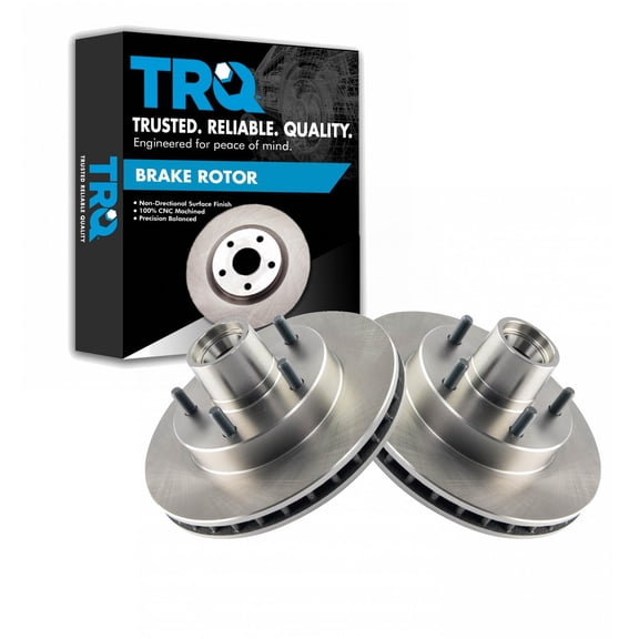 TRQ Front Brake Rotor Pair Kit of 2 Fits Select Chevy GMC Buick Pontiac Oldsmobile