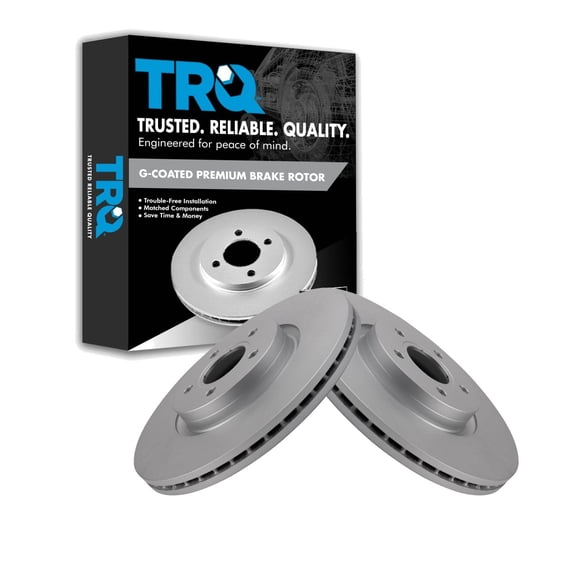 TRQ Front Brake Rotor Set Fits 2013-2019 Ford 2004-2013 Volvo