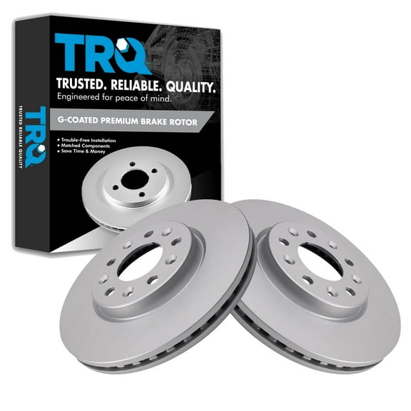 TRQ Front Brake Rotor Set Fits Select 17-20 Buick 16-21 Chevrolet 18-20 GMC