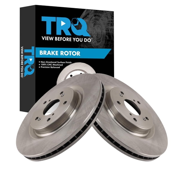TRQ Front Brake Rotor Set Vented Fits 2020-2022 Honda CR-V