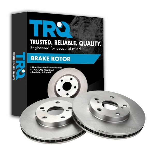 TRQ Front Brake Rotors Set Vented Fits Select 1992-2001 Lexus ES300 1995-2004 Toyota Avalon 1992-2006 Camry 1998-2003 Sienna 1999-2003 Solara