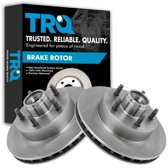 TRQ Front Brake Rotors Set Vented Fits Select 1995-1997 Ford Ranger Mazda B2300 1995-1996 B3000 B4000