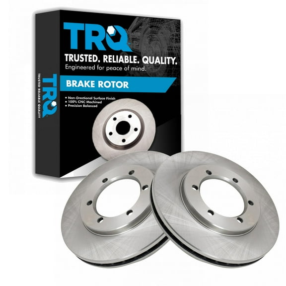 TRQ Front Brake Rotors Set Vented Fits Select 1998-2004 Nissan Frontier