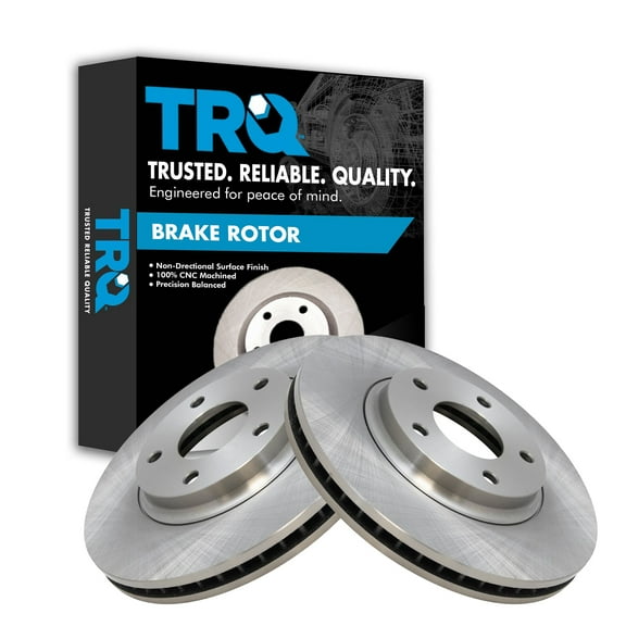 TRQ Front Brake Rotors Set Vented Fits Select 2003-2004 INFINITI M45 2002-2006 Q45 2004-2017 Nissan Quest