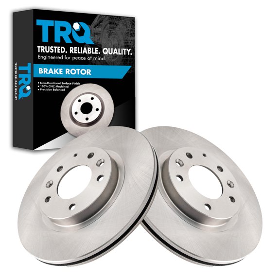 TRQ Front Brake Rotors Set Vented Fits Select 2006-2015 Mazda MX-5 Miata