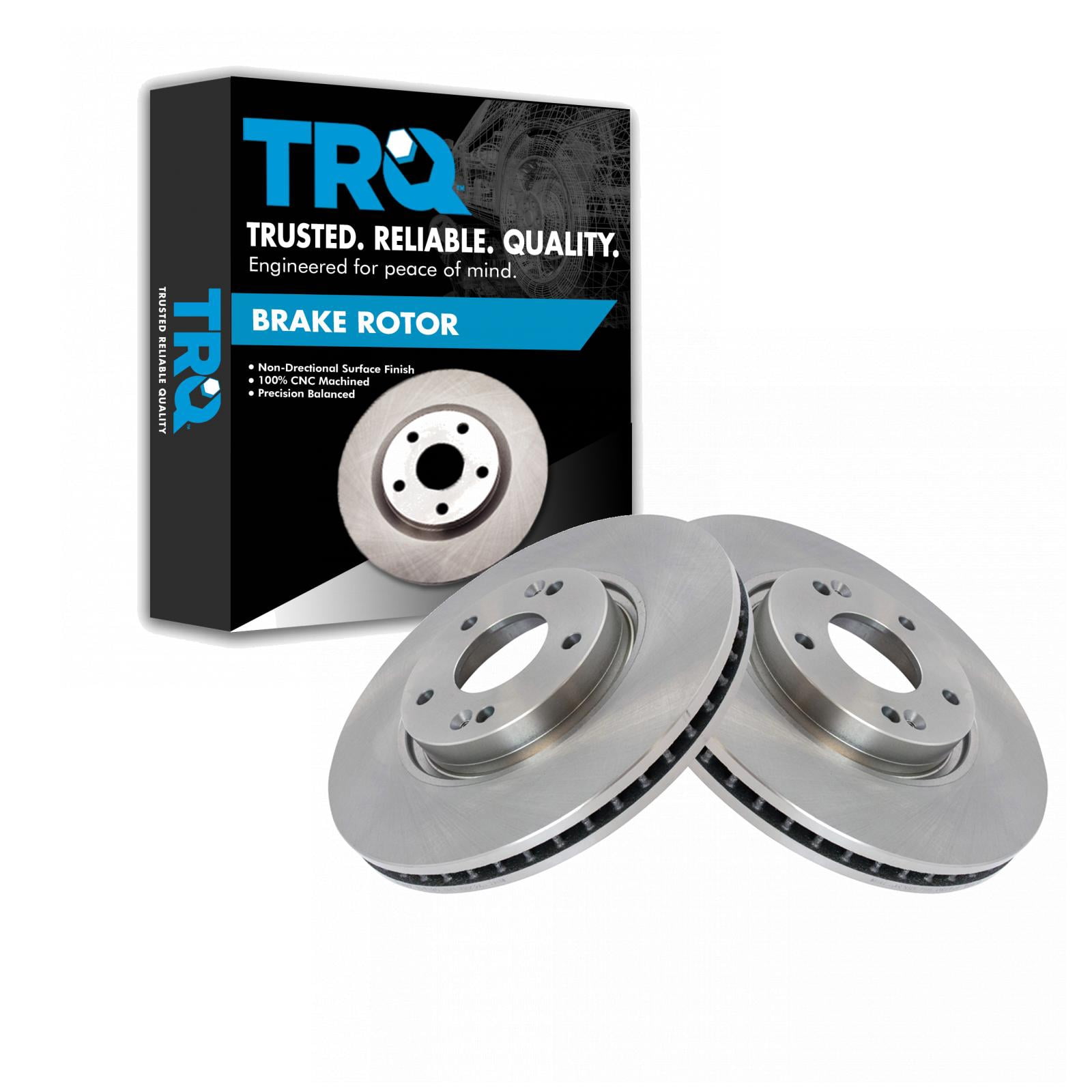 TRQ Front Brake Rotors Set Vented Fits Select 2006-2016 Hyundai Sonata ...