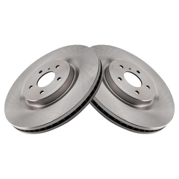 TRQ Front Brake Rotors Set Vented Fits Select 2009-2013 INFINITI FX50 2008-2013 G37 2011-2013 M37 M56 2014-2019 Q50 2014-2018 Q60 Q70 2015-2019 Q70L 2014 QX70 2009-2019 Nissan 370Z