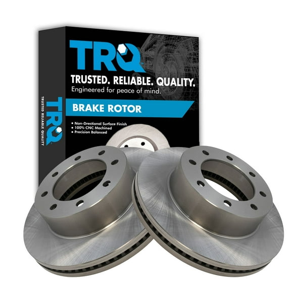 TRQ Front Brake Rotors Set Vented Fits Select 2012-2022 Ford F-250 Super Duty 2013-2022 F-350 Super Duty 2013-2016 F-450 Super Duty