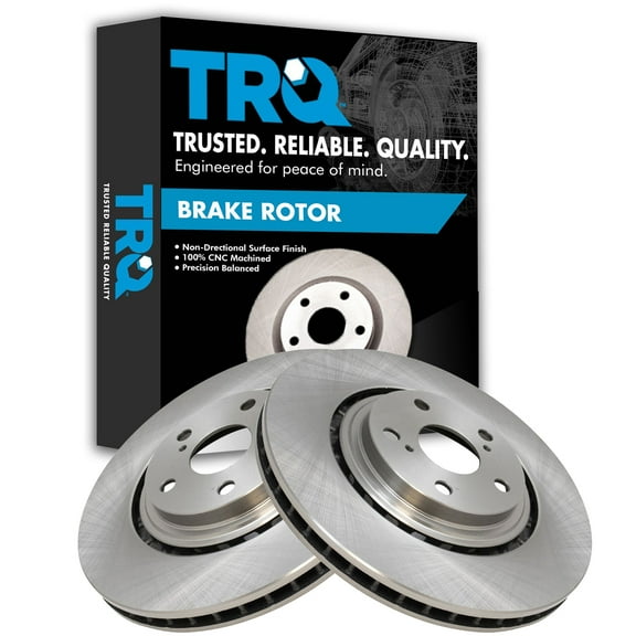 TRQ Front Brake Rotors Set Vented Fits Select 2015-2017 Lexus NX200t 2018-2021 NX300 2015-2021 NX300h 2010-2015 RX350 RX450h 2008-2019 Toyota Highlander 2011-2020 Sienna