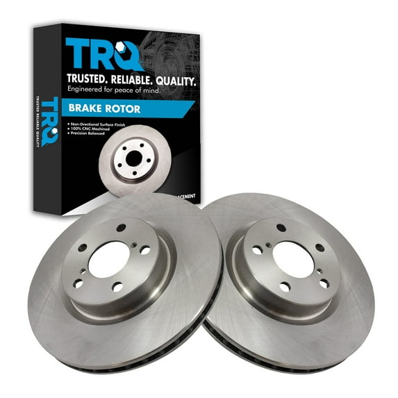TRQ Front Brake Rotors Set Vented Fits Select 2017-2019 Subaru Impreza