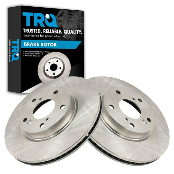 TRQ Front Brake Rotors Set Vented Fits Select 2017 Honda Accord 2016-2022 Civic 2019-2022 Insight