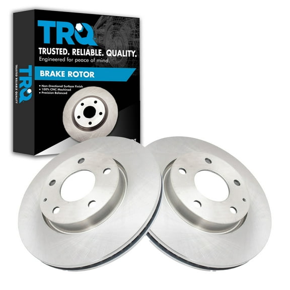 TRQ Front Brake Rotors Set Vented Fits Select 2019-2021 Mazda 3