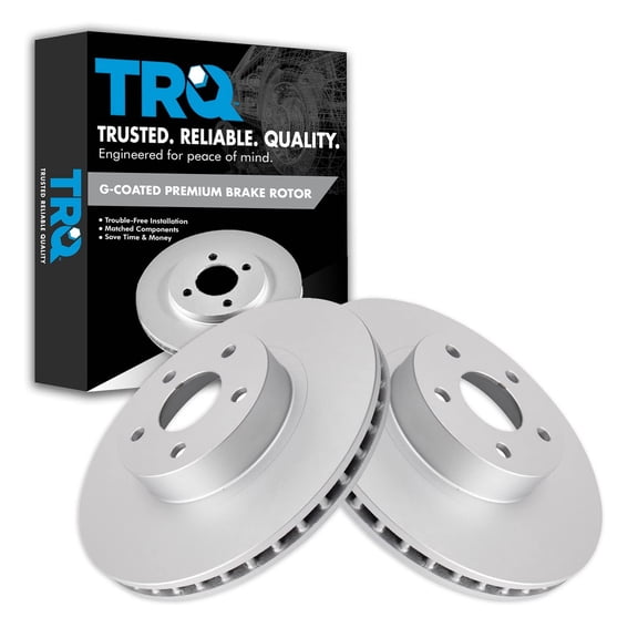 TRQ Front Brake Rotors Set Vented Premium G-Coated Fits Select 2005-2006 Saab 9-2X 2013-2016 Scion FR-S Subaru BRZ 1998-2002 Forester 1997-2016 Impreza 1997-2005 Legacy 2000 Outback