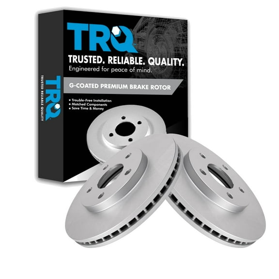 TRQ Front Brake Rotors Set Vented Premium G-Coated Fits Select 2006-2011 Chevrolet HHR