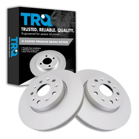 TRQ Front Brake Rotors Set Vented Premium G-Coated Fits Select 2020-2023 Cadillac CT5 2014-2019 CTS 2016-2022 Chevrolet Camaro
