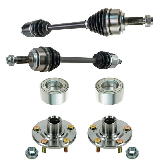 TRQ Front CV Axle Shaft Assembly Wheel Hub Bearing Kit Set 4pc for CRV CR-V LX CSA80119
