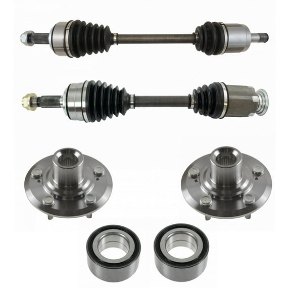 TRQ Front CV Axle Shaft Set with Hubs & Bearings for Honda CR-V New CSA89975