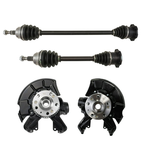 TRQ Front CV Axles & Wheel Hubs & Bearings Compatible with 99-05 VW Beetle 99-06 Golf Jetta Fits select: 1999-2005 VOLKSWAGEN JETTA, 1999-2005 VOLKSWAGEN NEW BEETLE