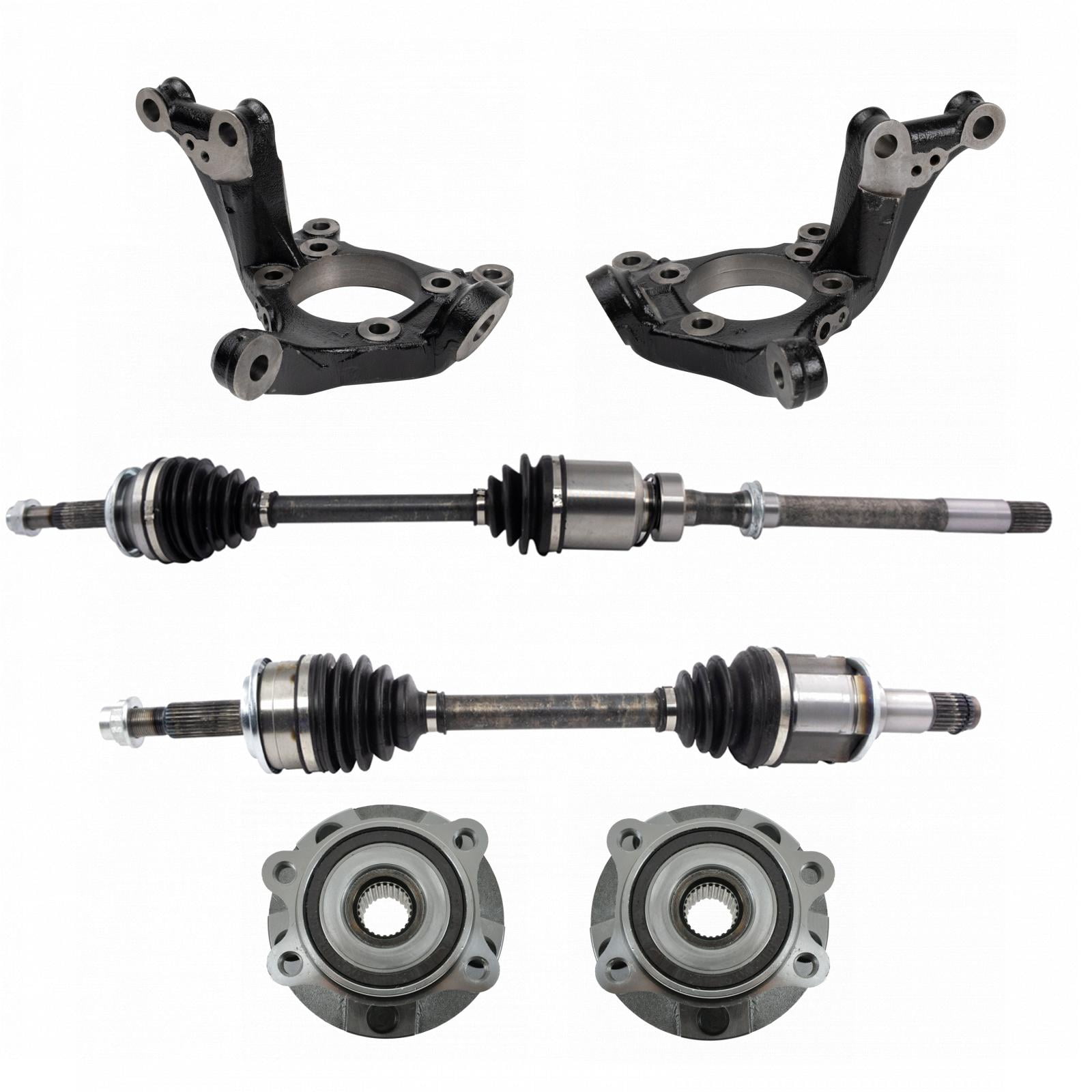 2000 Rav Axle Replacement TRQ Front CV Axles & Wheel Hubs & Bearings Fits 2006-2012 Toyota RAV4 ...