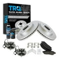 thumbnail image 1 of TRQ Front Ceramic Brake Pad Coated Rotor & Wheel Hub Bearing Kit w/Fluids BKA23911 Fits select: 2004-2005 FORD F150, 1 of 6
