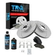 thumbnail image 1 of TRQ Front Ceramic Brake Pad & Performance Coated Rotor Kit w/Chemicals BKA18107, 1 of 6