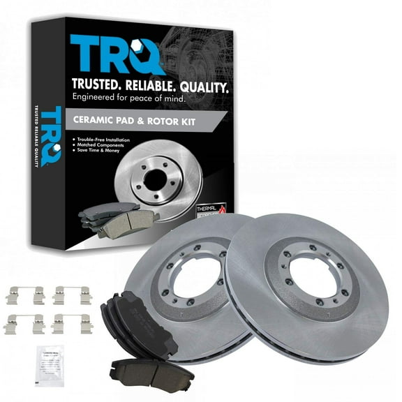 TRQ Front Ceramic Brake Pad & Rotor Kit Set Fits Select Rodeo Passport Trooper
