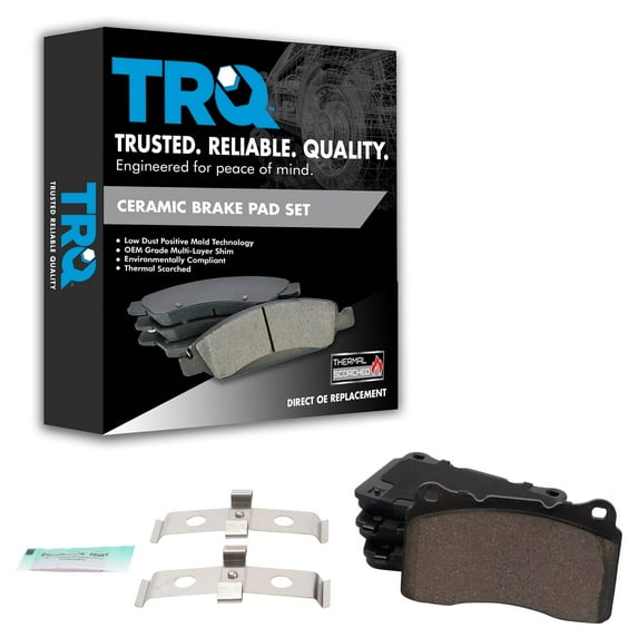 TRQ Front Ceramic Brake Pad Set for Cadillac ATS CTS Buick Regal Corvette BFA19801 Fits select: 2015-2017 CHEVROLET CORVETTE, 2015-2017 CADILLAC XTS