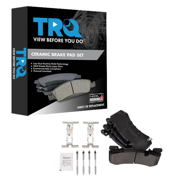 TRQ Front Ceramic Brake Pads Fits 2021 Chevrolet Tahoe BFA27403