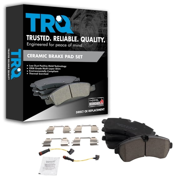 TRQ Front Ceramic Disc Brake Pad Set for Freightliner Mercedes Sprinter Van BFA18970 Fits select: 2010-2021 MERCEDES-BENZ SPRINTER, 2007-2009 DODGE SPRINTER