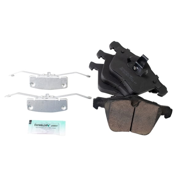 TRQ Front Ceramic Disc Brake Pad Set for Volvo S60 S80 V60 V70 XC70 BFA18946