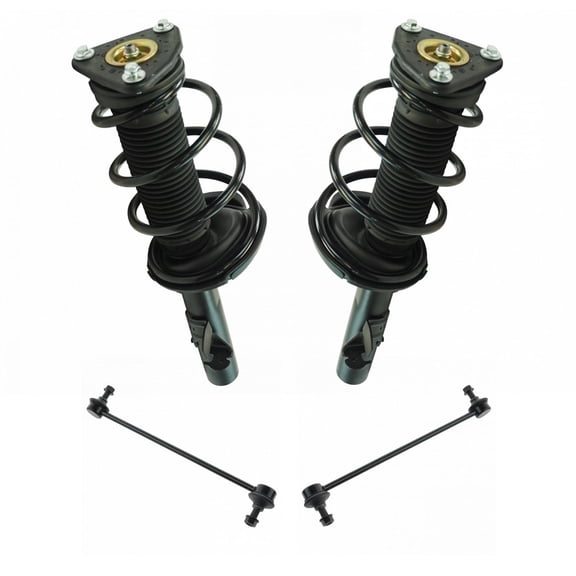 TRQ Front Suspension Kit Complete Strut & Coil Spring Assembly Sway Bar Stabilizer Link Fits 2012-2013 Ford Focus