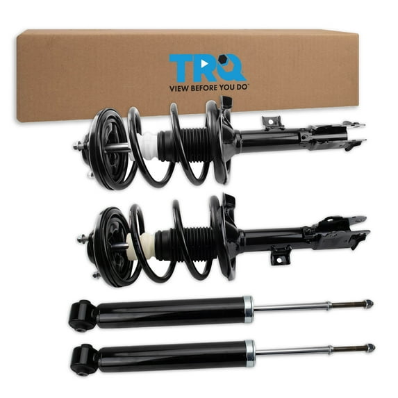 TRQ Front and Rear Complete Strut Assembly & Shock Absorber Kit Complete Strut & Coil Spring Assembly Fits Select 2007-2013 Mitsubishi Outlander